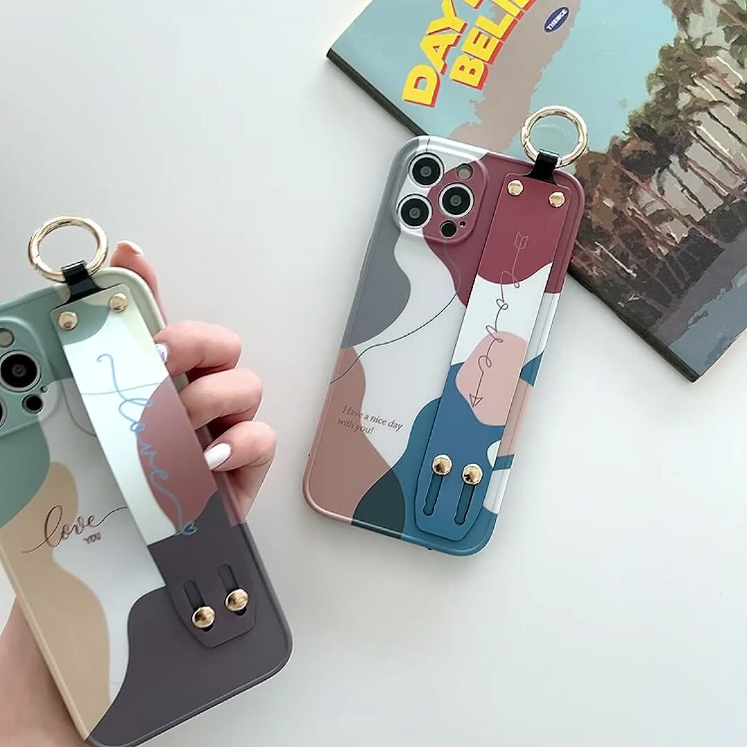 莫兰绿色苹果11/13适用iphone15手机壳xsmax/xr手腕带12/14promax