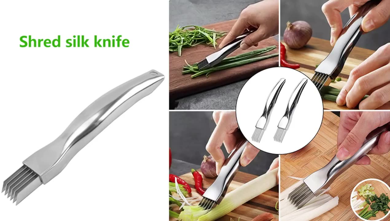 amazon hot sale kitchen stainless steel manual scallion