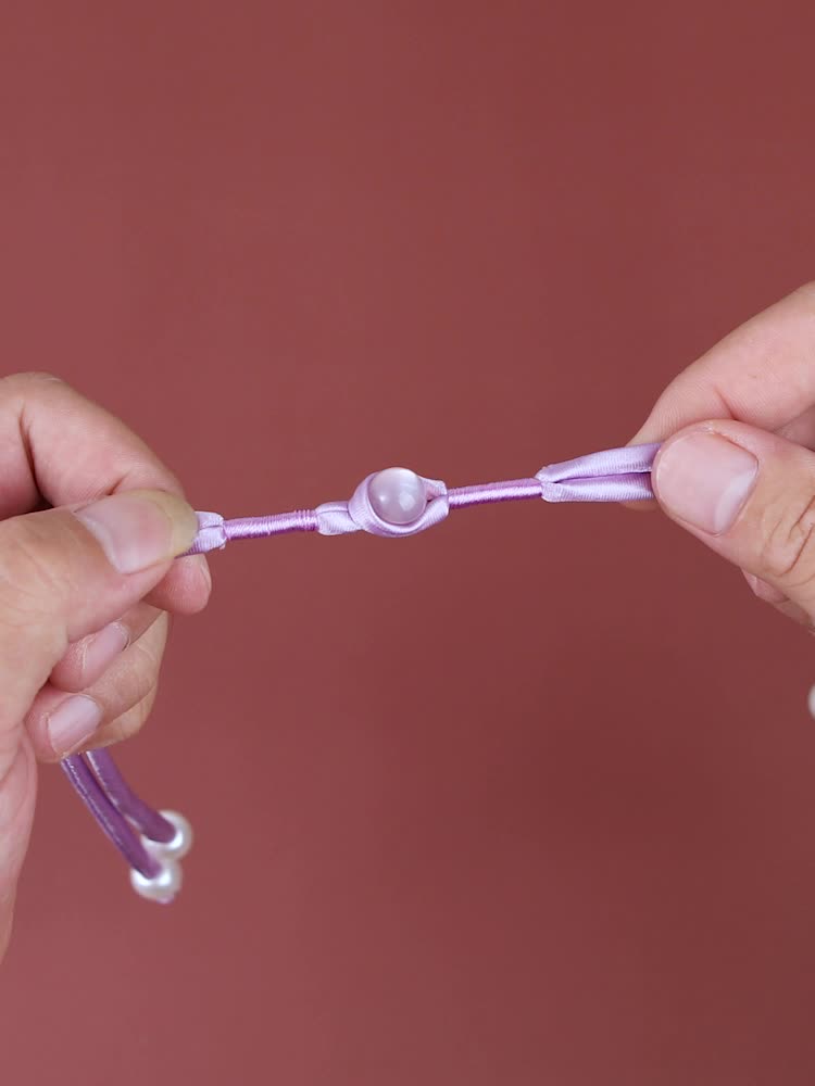 旗袍玉珠盘扣长尾流苏珍珠一字扣国风手工编织纽扣汉服装饰辅料女