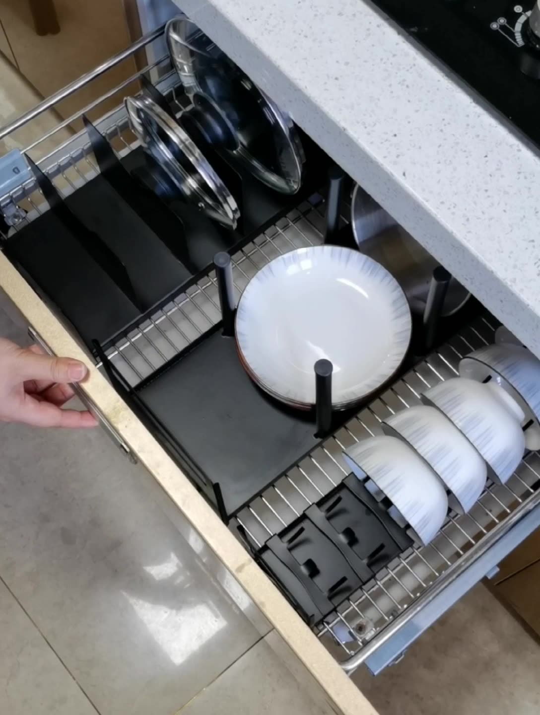 遇见抽屉碗架内置收纳架放碗盘子洗碗池沥水架柜内厨房碗碟置物架