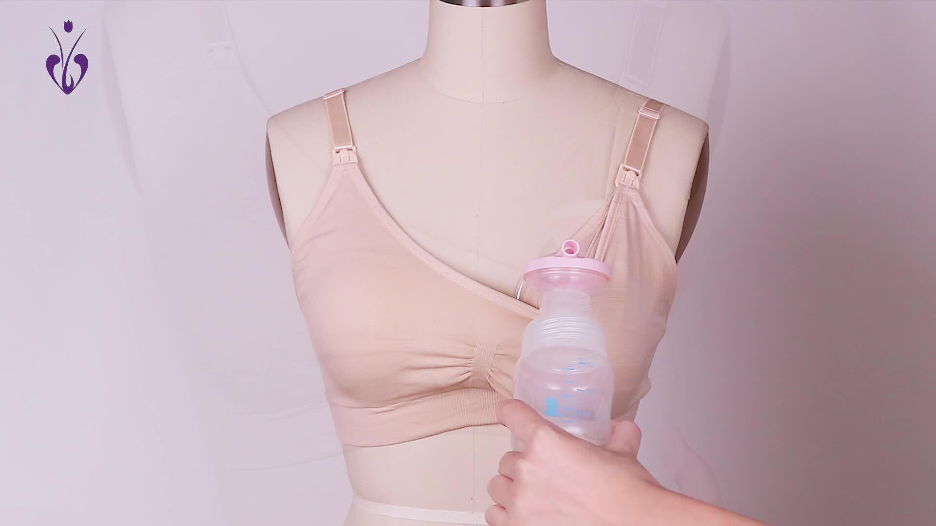 批发免手扶吸奶内衣无钢圈哺乳文胸产妇吸奶器专用吸乳胸衣