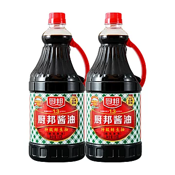 厨邦酱油1.63L*2组合黄豆酱油头道特级生抽[2元优惠券]-寻折猪