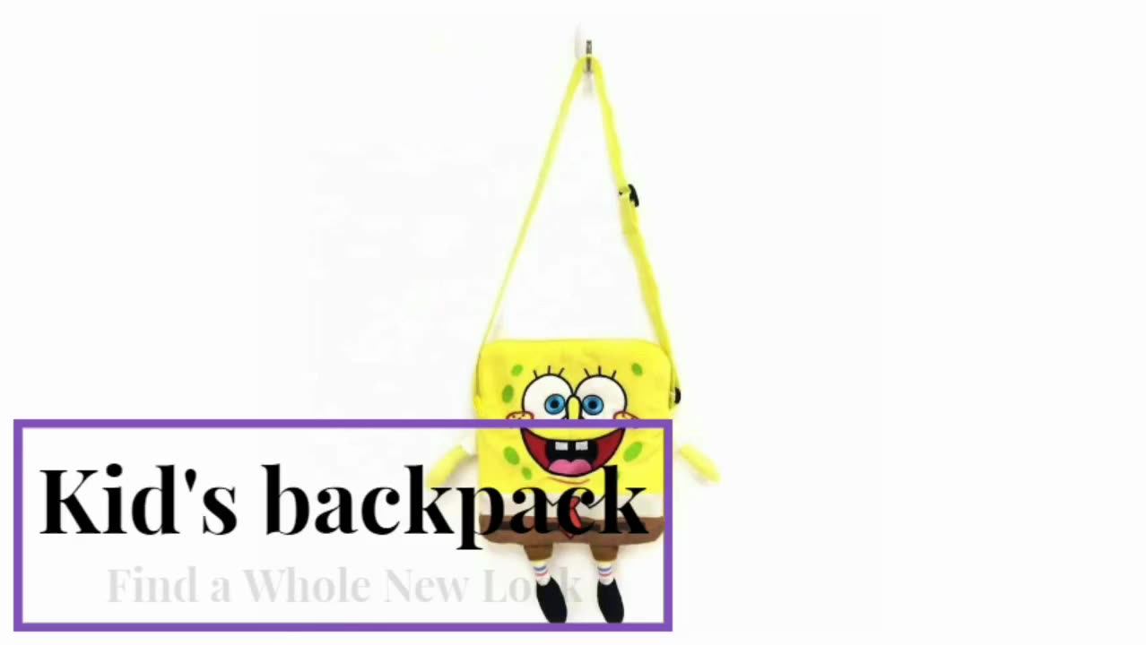 sponge baby backpack schoolbag bag plush toy bag