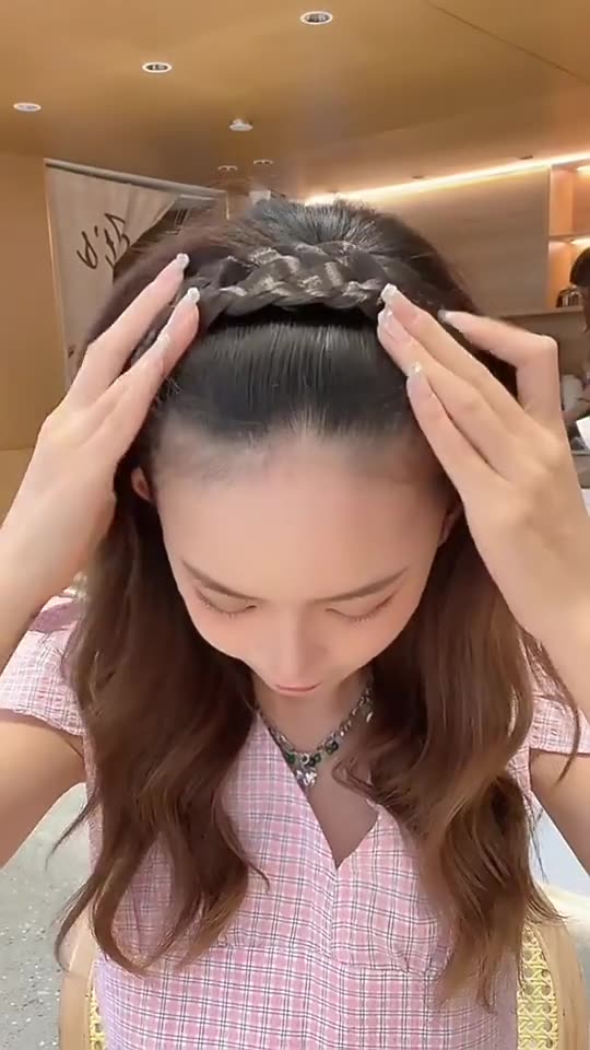 抖音爆款加宽麻花辫发箍手工编发头箍网红发箍发卡鱼骨辫麻花头箍