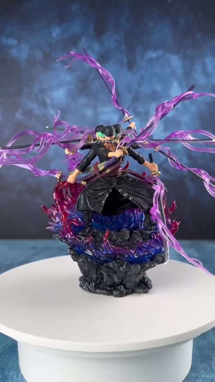 海贼王小号鬼岛阿修罗九刀流三头六臂索隆和之国鬼气索隆手办模型