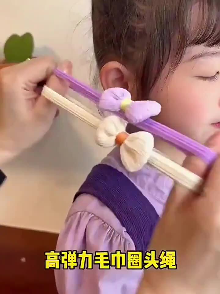 毛巾圈儿童发绳不伤发扎头绳女童发圈头饰女孩扎马尾橡皮筋花朵