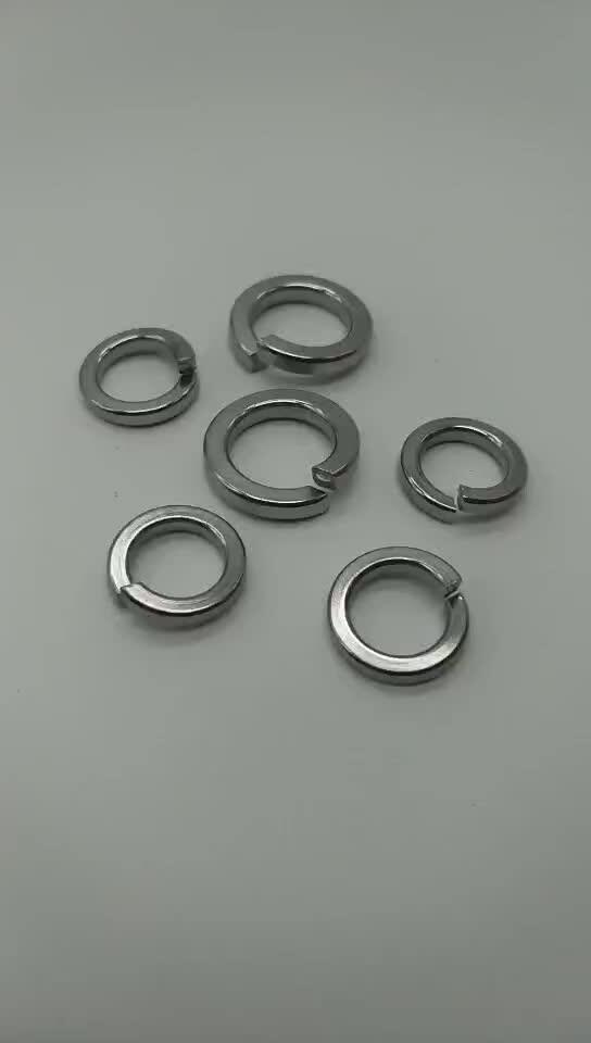 304不锈钢弹簧垫圈m3m4开口弹垫多规格标准弹簧垫圈弹性垫片