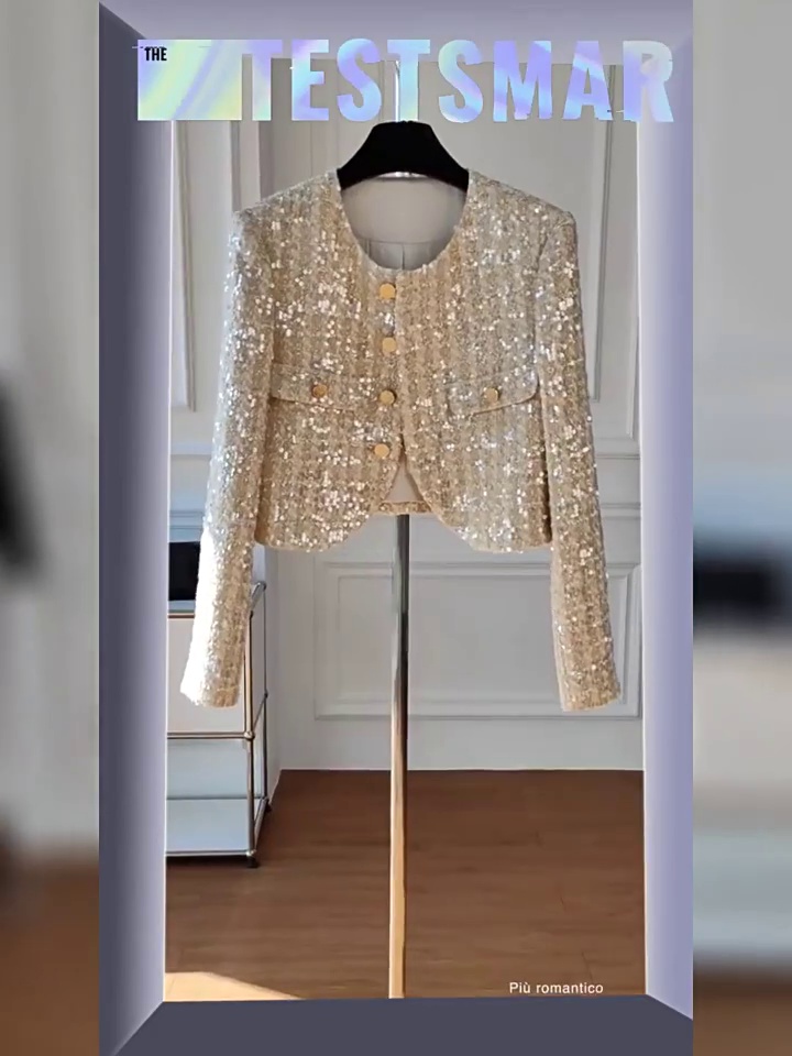 香槟色小香风短外套穿搭显贵绝了！名媛风早秋必备单品