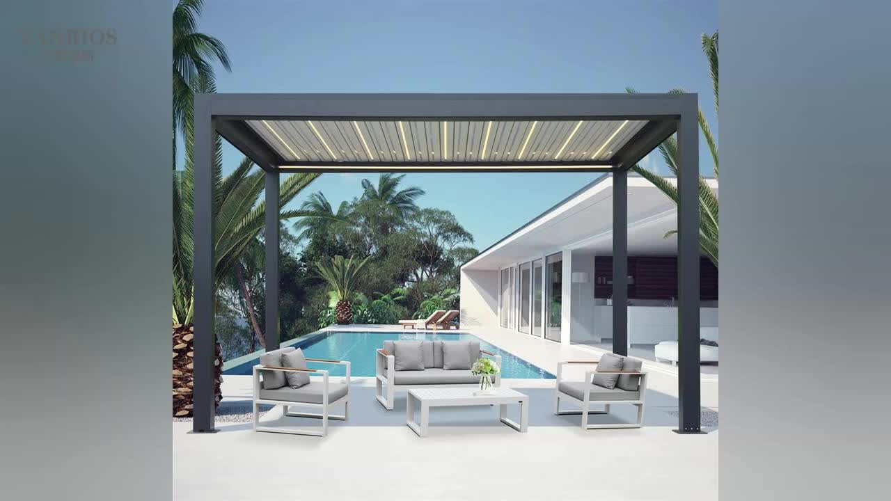 modern design opening roof waterproof aluminium gard