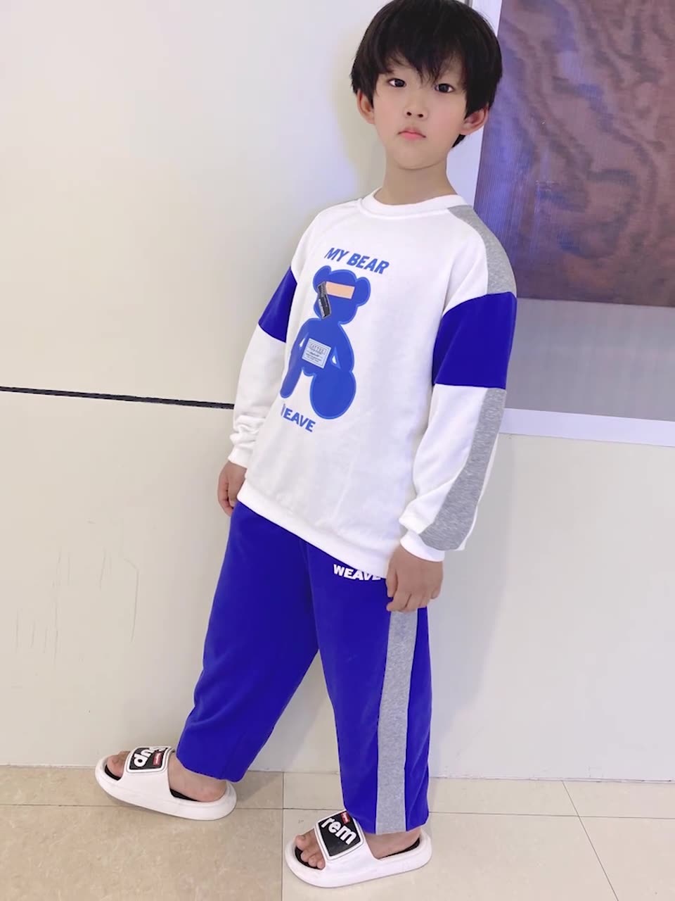 拖鞋男童儿童男孩防滑夏季新款小学生网童男童潮帅外穿小孩凉拖鞋