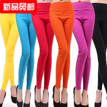 leggings ໃຫມ່ trendy 2016, trousers ນອກ, ພາກຮຽນ spring ແລະດູໃບໄມ້ລົ່ນ pencil elastic ກາງເກງແອວສູງແອວ, trousers ຂອງແມ່ຍິງ, ເກົ້າເຊັນກາງ pants