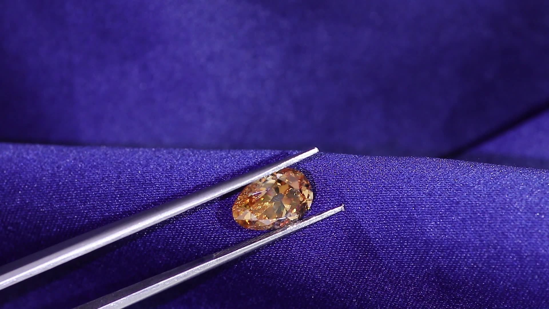 champagne color moissanite oval shape size 5*7mm 1ct weight def