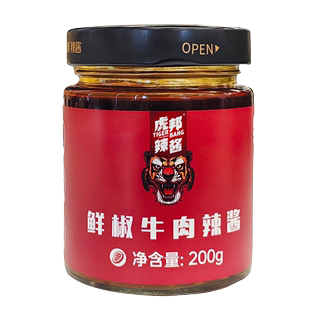 【包邮】虎邦辣酱鲜椒牛肉辣酱鲜椒酱 拌饭拌面酱下饭酱200g×1瓶