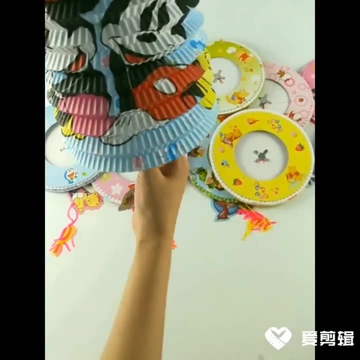 元宵节卡通十二生肖风琴折叠纸灯笼幼儿园儿童手提diy花灯纸灯笼