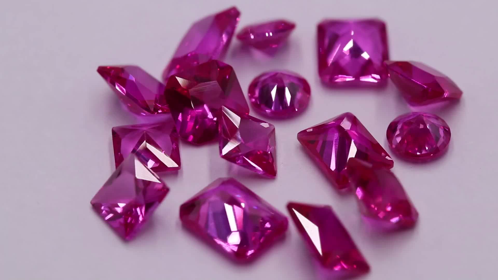 aaaaa factory price ruby 5# rectangle 4*6-10*12 mm ruby stone