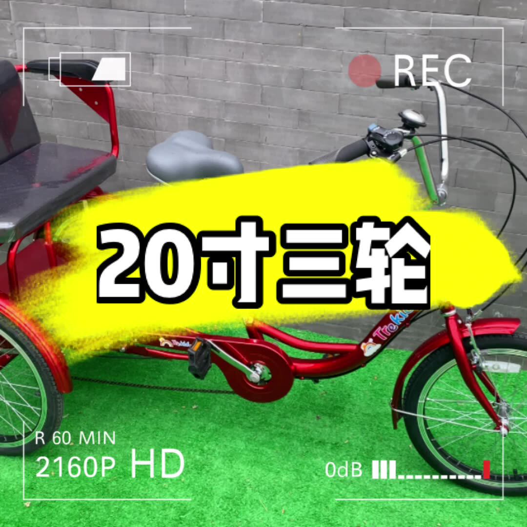 20寸人力三轮车7档变速休闲后座三轮bicycle外贸跨境电商工厂供应