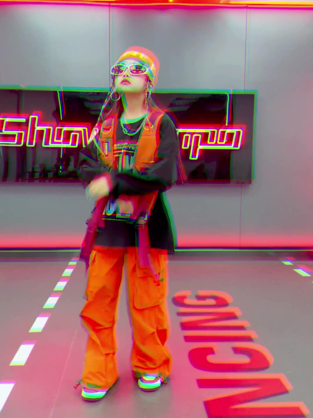 街舞儿童潮服hiphop女童嘻哈卫衣爵士舞套装男童美式炸街演出服装