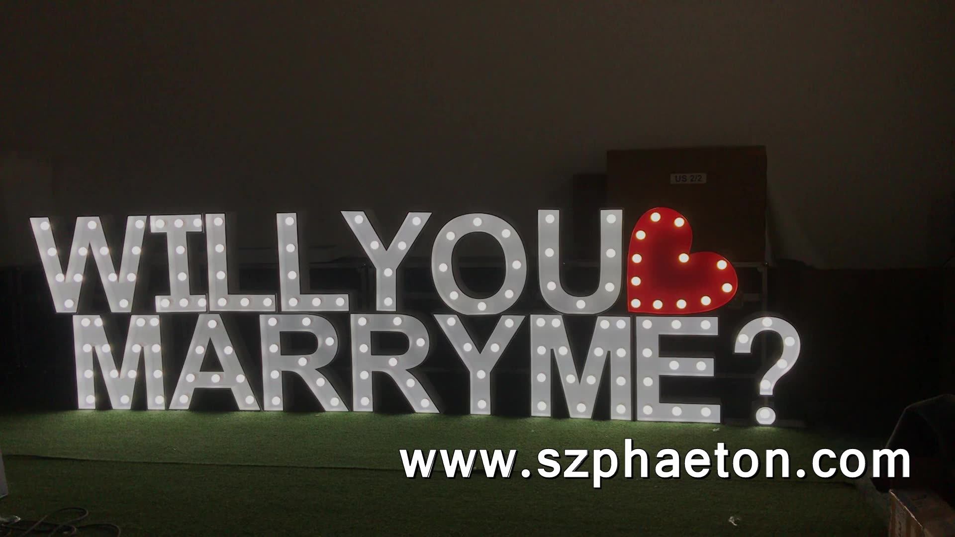 party decor led marquee letter lights proposal marry me party