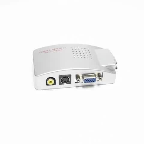 跨境vga转av转换器vga/av/bnc/s端子 电脑显示器接监控主机摄像头