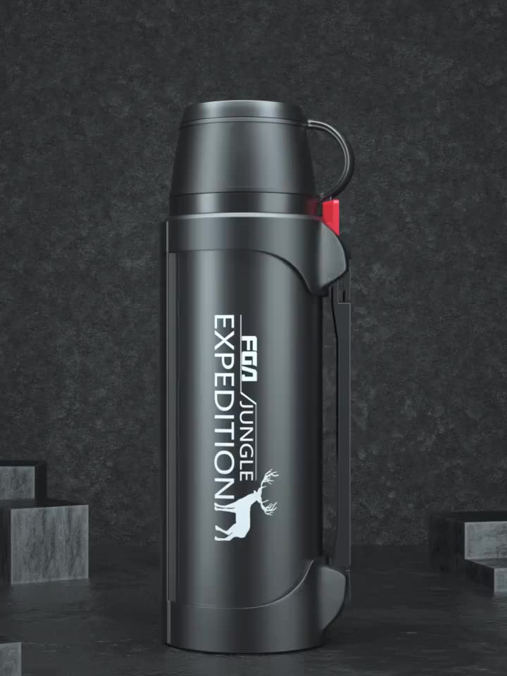 富光保温壶304不锈钢车载2l大容量广口按压式户外旅行壶批发印字