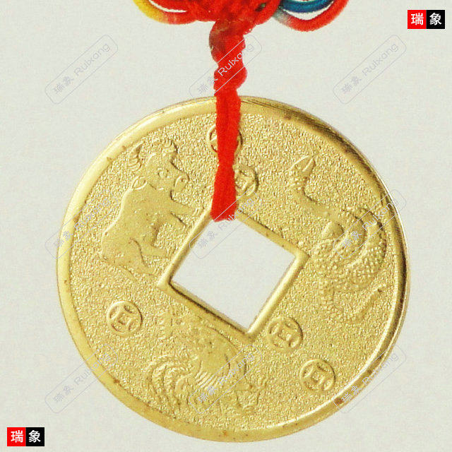 5寸纯铜牛鸡蛇吊坠三合生肖牌挂件 7008f