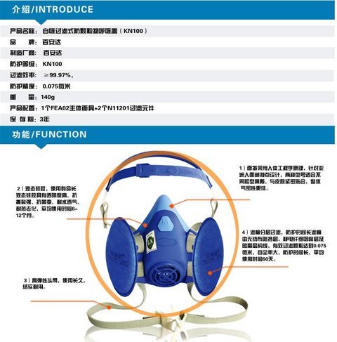 店庆特价包邮 百安达n100防尘口罩送3m眼罩