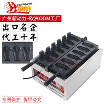 New stainless steel commercial household electric square Plaid waffle machine pancake machine baking machine electric Kang NP918