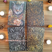 European three-dimensional relief color cute cat retro notebook hand account business student diary notepad office