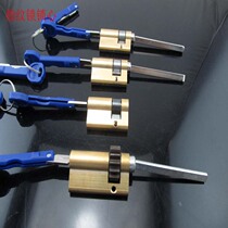 All-copper blade lock core fingerprint lock lock core anti-theft door lock core door lock core half-cut Lock Heart lengthened key