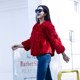 2023 ລາຄາພິເສດ New Rex Rabbit Fur Jacket Fur Short 7-quarter Sleeve Korean Style Loose Large Product New Women's Reverse