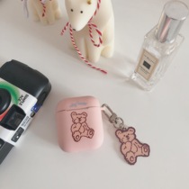 South Korea ins same Bear series pink wireless Bluetooth headset 1 2 3 generation protective case