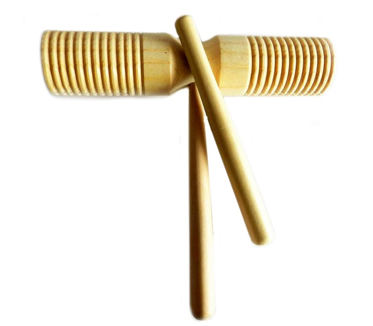 奥尔夫打击乐器幼儿园早儿玩具响筒 双响筒 双响加沟可做刮蛙