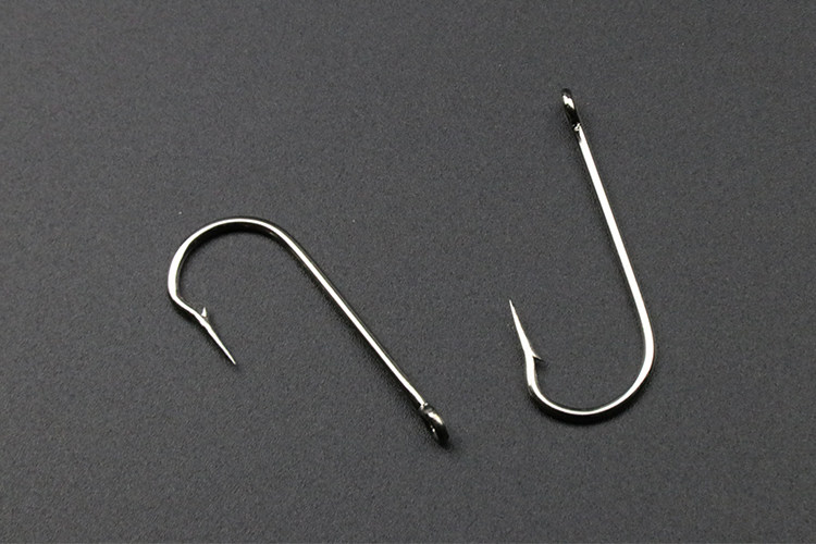 带圈鱼钩长柄海钓钩散装进口管付带孔有倒刺海钩鲶鱼黑鲷路亚饵钩