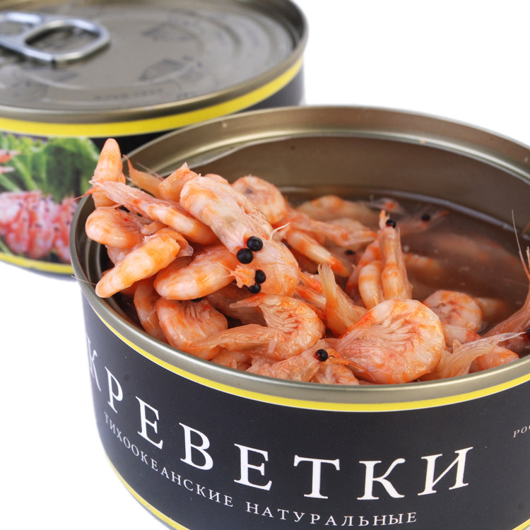 进口俄罗斯食品 特价罐头 户外罐头 虾罐头食品 特价 满39元包邮