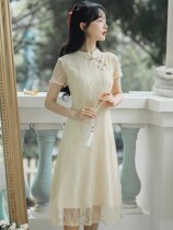 Cheongsam Hanfu modified version dress female summer 2021 new summer Chinese style retro skirt small man