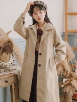 Windbreaker coat womens spring spring 2021 new spring and autumn French casual coat medium long small man