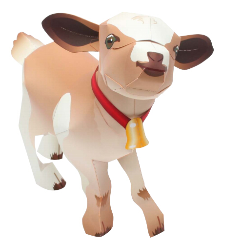 立体折纸手工制作模型剪纸 仿真动物 可爱小山羊 羊羔 3d纸模