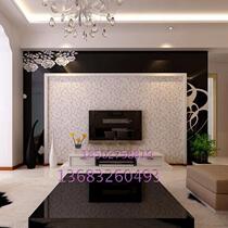 Special exclusive new fashion paint tempered art glass TV background wall desktop black background White Rose