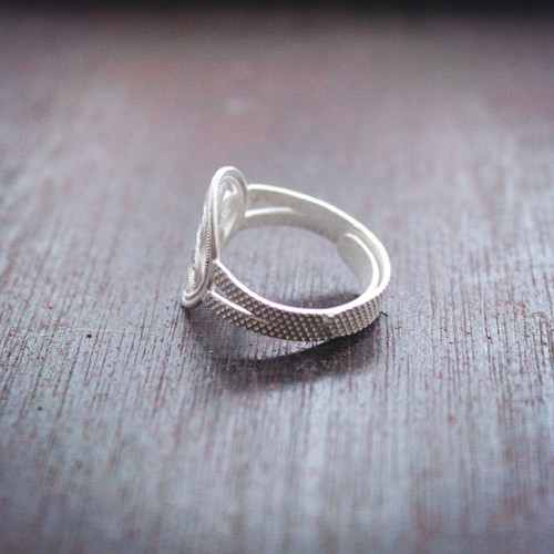 笃挚小灵心 990纯银手工戒指 特惠包邮