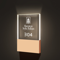 Hotel acrylic with lights LED luminous door number Foot bath city number KTV hotel box room door number custom