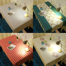 Tablecloth fabric waterproof and oil-proof disposable Nordic ins Net red rectangular table cloth coffee table pvc student book table mat