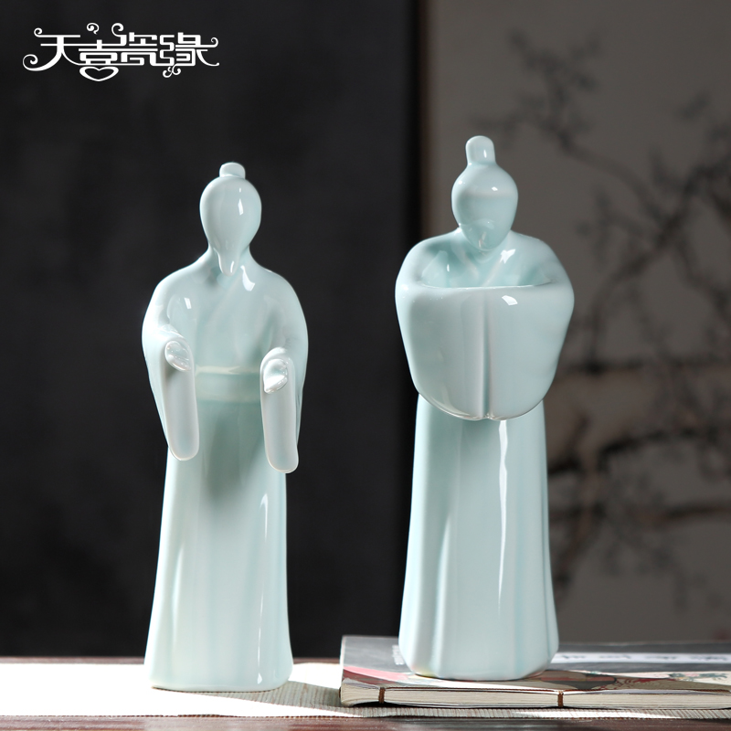 The State of modern Chinese etiquette ceramic figure sitting room porch decoration home furnishing articles its handicraft ornament