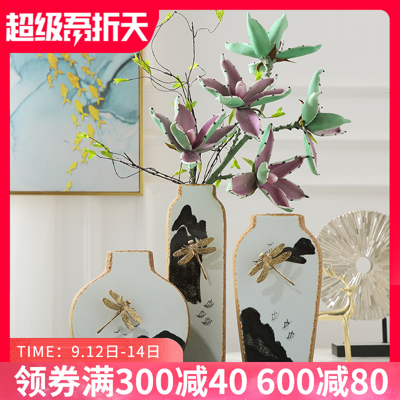 New Chinese style ceramic vases, flower arranging soft outfit furnishing articles, the sitting room porch decorative furnishing articles home decoration arts and crafts