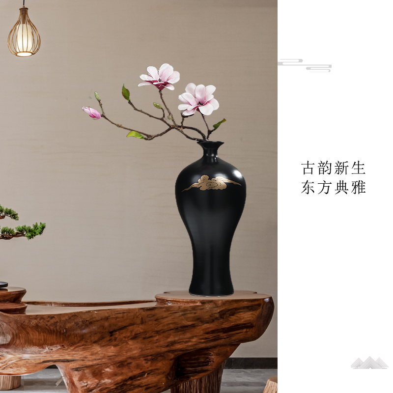 New Chinese style ceramic decoration sitting room porch TV ark, zen the flower vase furnishing articles table flower arranging flowers