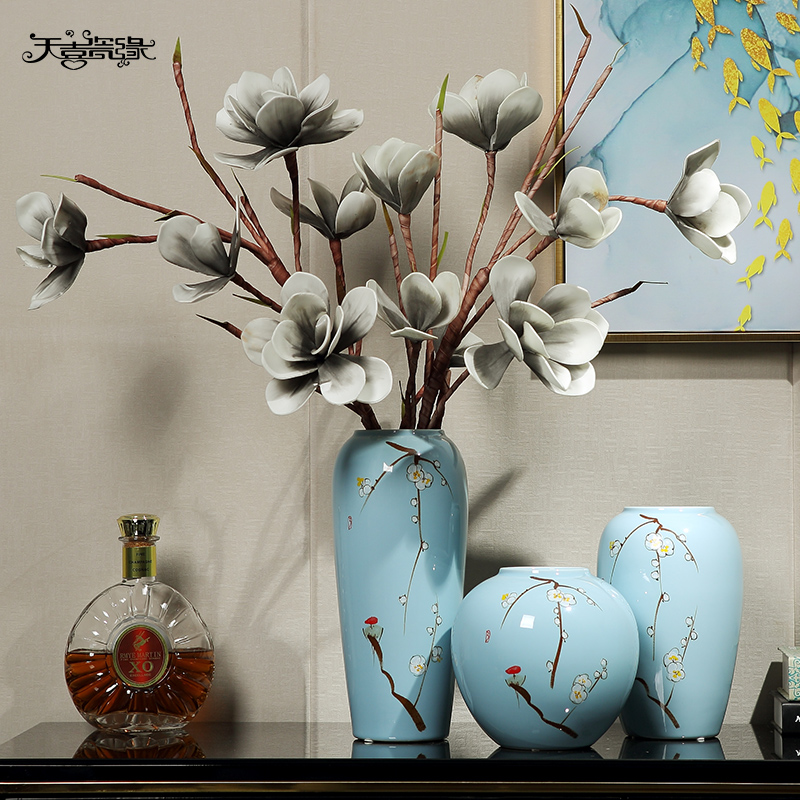 Jingdezhen ceramic vase furnishing articles of modern living room table dry flower arranging flowers, TV ark, contracted household soft adornment