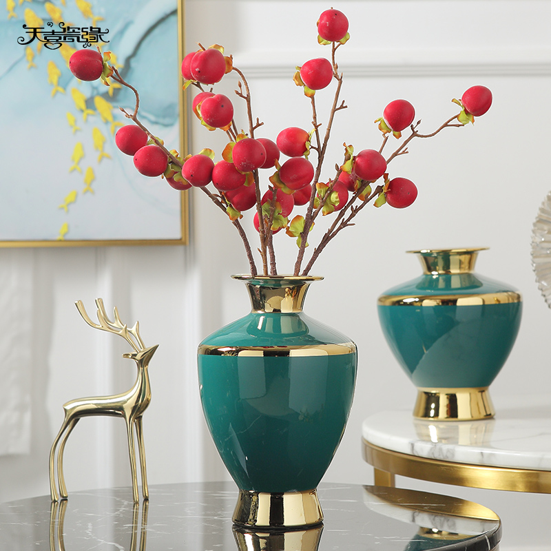 Jingdezhen modern new Chinese vase light key-2 luxury furnishing articles ceramic vase restoring ancient ways is the sitting room porch hotel soft decoration