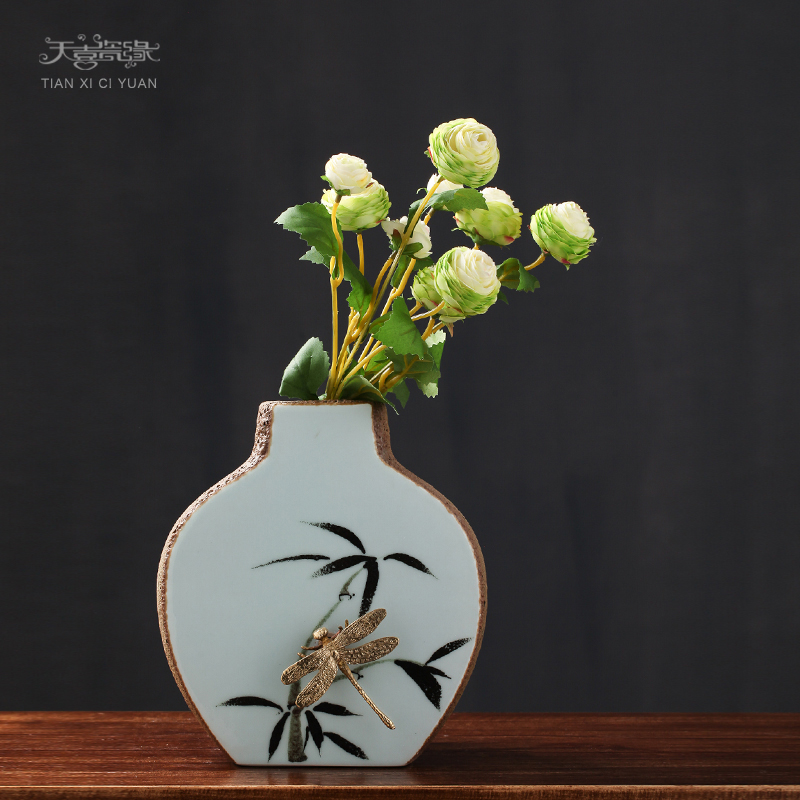 Modern new Chinese ceramic vases, flower arranging is European sitting room porch creative household soft adornment desktop furnishing articles