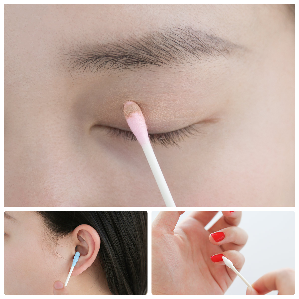 disinfecting pointed cotton swabs, ears, sanitary round head cotton swabs, makeup remover, clean lipsti, makeup cotton swabs spiral double