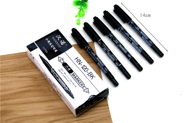 水性小双头儿童绘画勾线笔大小双头水性记号笔粗细勾线笔白板笔