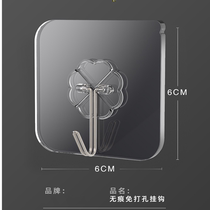 Kitchen transparent hook strong viscose wall seamless sticker wall bathroom non-perforated stainless steel viscose hook